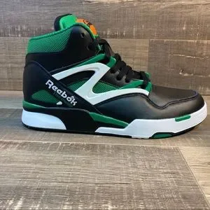 green reebok pump